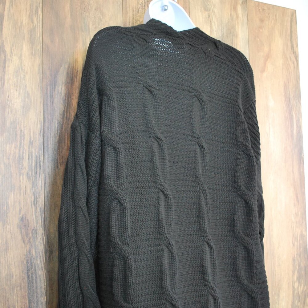 Allthreads XL Black Aspen Midweight Cable Knitted Cardigan